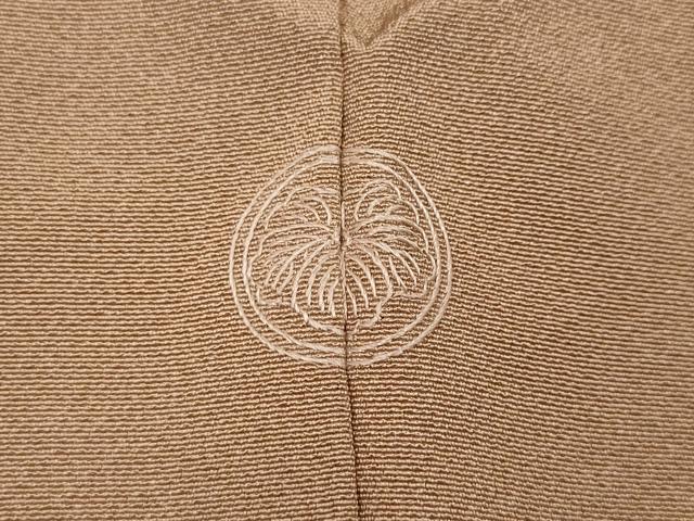平和屋着物●上質な色無地　焦香色　正絹　逸品　CABJ6406ut