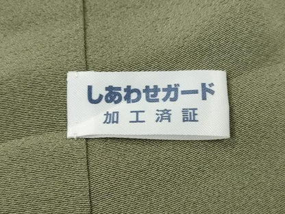 平和屋着物●上質な色無地　灰汁色　正絹　逸品　未使用　CABJ6407ut