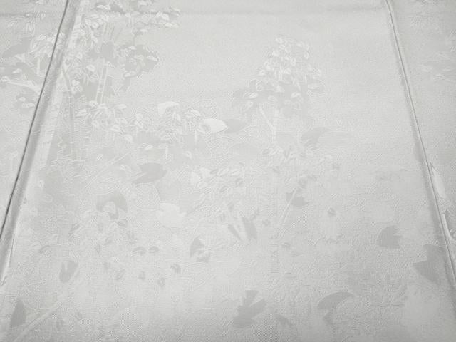 平和屋着物●豪華色留袖　色無地　草木地紋　牡丹鼠色　正絹　逸品　未使用　CABJ6411ut
