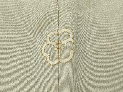 平和屋着物●人間国宝　五代　田畑喜八　訪問着　駒刺繍　立波貝松文　金彩　正絹　逸品　CABJ6413ut