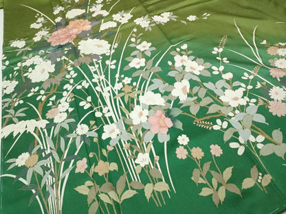 平和屋着物●訪問着　草花文　暈し染め　金彩　正絹　逸品　未使用　CABJ6414ut