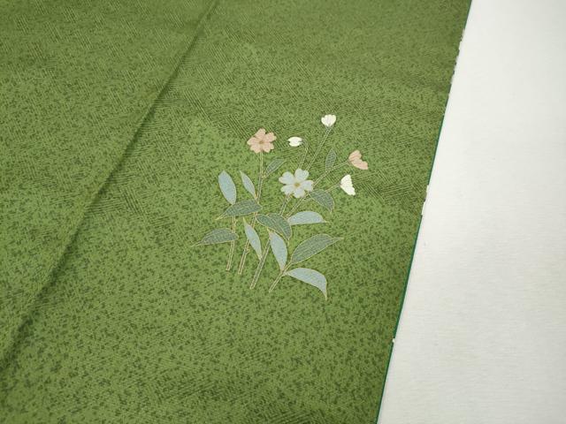 平和屋着物●訪問着　草花文　暈し染め　金彩　正絹　逸品　未使用　CABJ6414ut