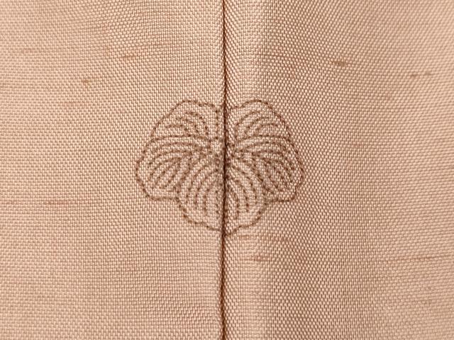 平和屋着物●訪問着　紬地　枝葉文　正絹　逸品　CABJ6415ut