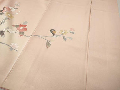 平和屋着物●訪問着　友禅　枝花文　暈し染め　正絹　逸品　CABJ6418ut
