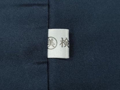 平和屋着物●結城紬　80亀甲　クローバー　証紙付き　正絹　逸品　CABJ6420ut