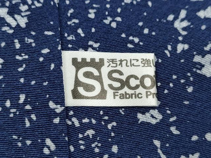 平和屋着物●訪問着　藍　型染め　草葉文　ロング丈　正絹　逸品　未使用　CABJ6425ut