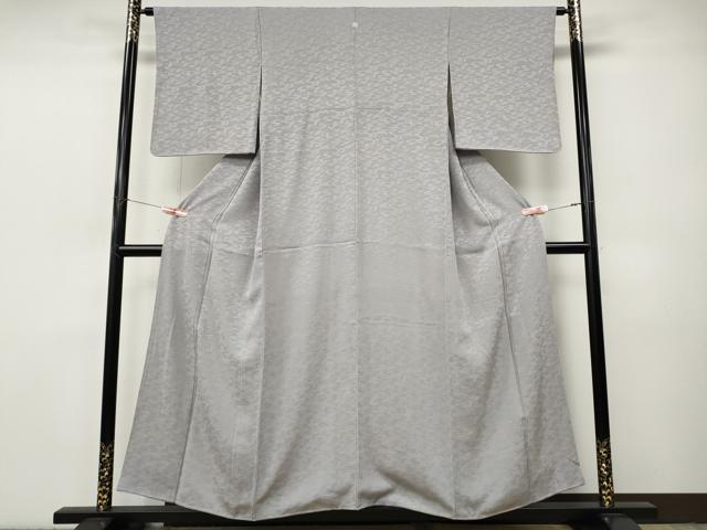平和屋着物●上質な色無地　流水地紋　薄色　正絹　逸品　CABJ6429ut