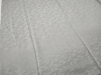 平和屋着物●上質な色無地　流水地紋　薄色　正絹　逸品　CABJ6429ut