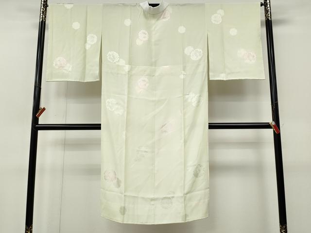 平和屋着物●長襦袢　無双仕立て　雪輪花文　暈し染め　正絹　逸品　CABJ6430ut
