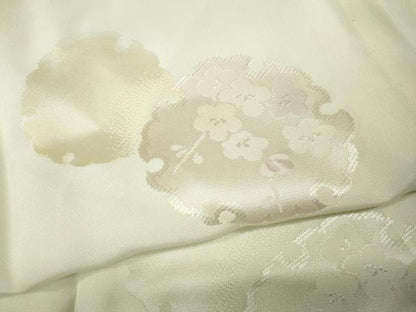 平和屋着物●長襦袢　無双仕立て　雪輪花文　暈し染め　正絹　逸品　CABJ6430ut