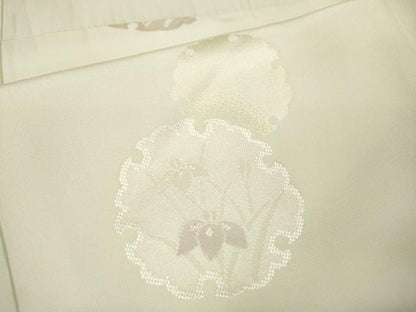 平和屋着物●長襦袢　無双仕立て　雪輪花文　暈し染め　正絹　逸品　CABJ6430ut