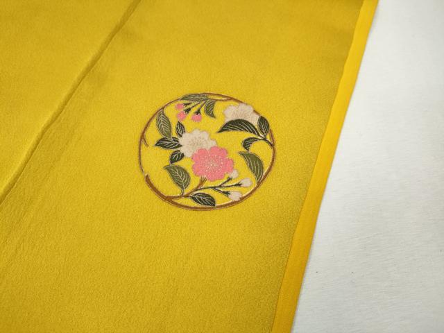 平和屋着物●豪華振袖　駒刺繍　花蝶丸文　暈し染め　十二単風　正絹　逸品　CABJ6432ut
