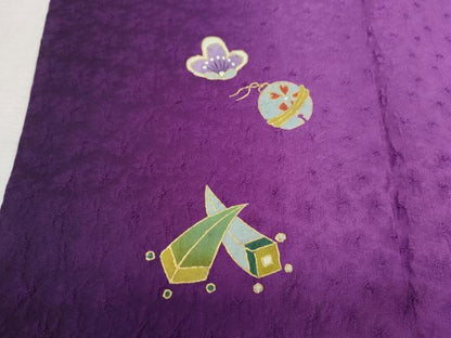 平和屋着物●豪華振袖　ふくれ織　刺繍　打ち出の小槌　瓢箪　舞花文　暈し染め　金彩　正絹　逸品　CABJ6433ut