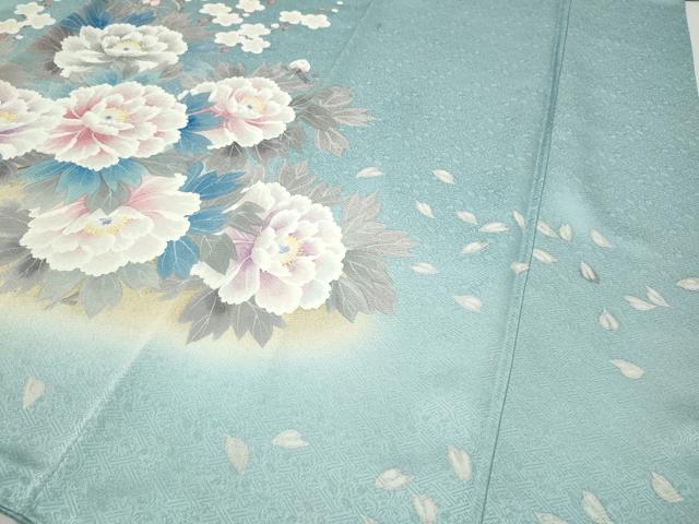 平和屋着物●豪華振袖　刺繍　草花文　暈し染め　正絹　逸品　CABJ6434ut