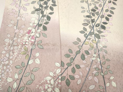 平和屋着物●訪問着　枝垂れ花文　暈し染め　仮絵羽　正絹　逸品　未使用　CABJ6439ut