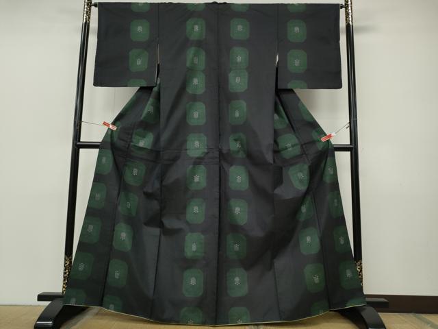 平和屋着物●本場大島紬　7マルキ　地空き　草花文　正絹　逸品　CABJ6442ut