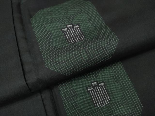 平和屋着物●本場大島紬　7マルキ　地空き　草花文　正絹　逸品　CABJ6442ut