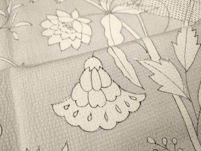 平和屋着物●訪問着　本塩沢　枝花文　正絹　逸品　CABJ6448ut