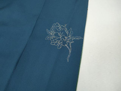 平和屋着物●訪問着　刺繍　枝花文　暈し染め　金彩　正絹　逸品　CABJ6449ut