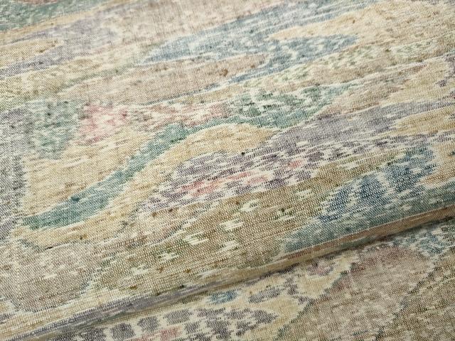 平和屋着物●上質な紬　遠山草木文　正絹　逸品　未使用　CABJ6453ut