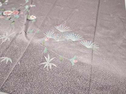 平和屋着物●訪問着　友禅　枝花文　たたき染め　正絹　逸品　未使用　CABJ6466ut