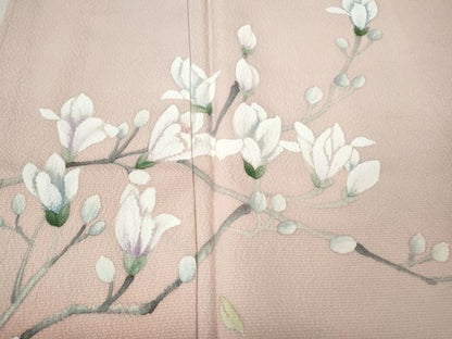 平和屋着物●訪問着　手描き　枝花文　暈し染め　さが美扱い　正絹　逸品　未使用　CABJ6467ut