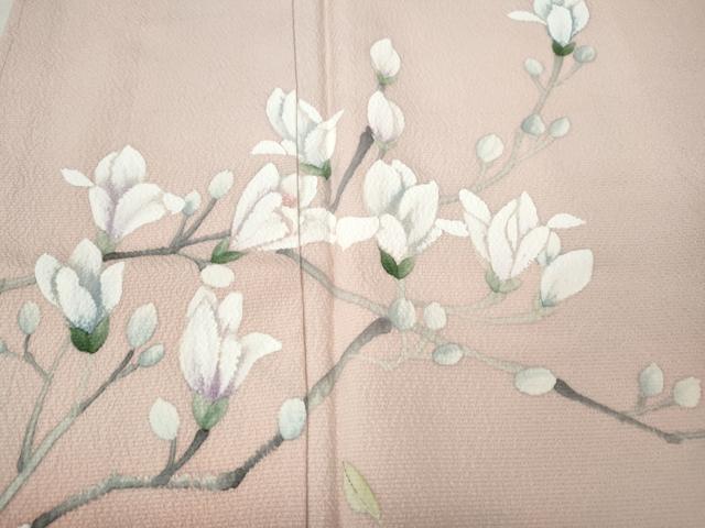 平和屋着物●訪問着　手描き　枝花文　暈し染め　さが美扱い　正絹　逸品　未使用　CABJ6467ut