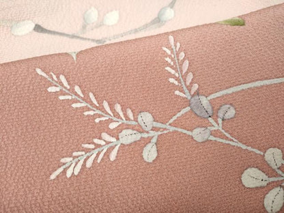 平和屋着物●訪問着　手描き　枝花文　暈し染め　さが美扱い　正絹　逸品　未使用　CABJ6467ut