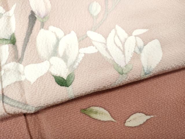 平和屋着物●訪問着　手描き　枝花文　暈し染め　さが美扱い　正絹　逸品　未使用　CABJ6467ut