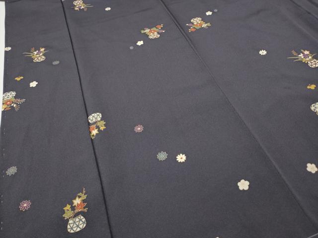 平和屋着物●上質な小紋　作家物　花籠文　金彩　正絹　逸品　未使用　CABJ6468ut