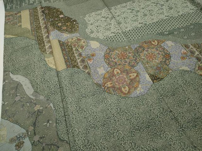平和屋着物●訪問着　作家物　道長絵皿花文　正絹　逸品　CABJ6469ut