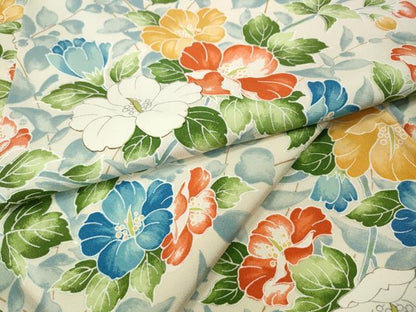 平和屋着物●上質な小紋　枝花文　正絹　逸品　CABJ6473ut
