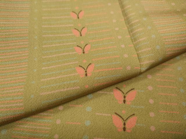 平和屋着物●上質な小紋　舞蝶文　正絹　逸品　CABJ6475ut