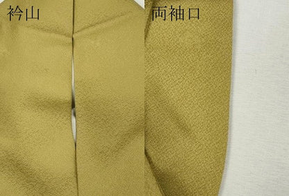 平和屋着物●上質な色無地　草木染　舞花地紋　木蘭色　正絹　逸品　CABJ6476ut