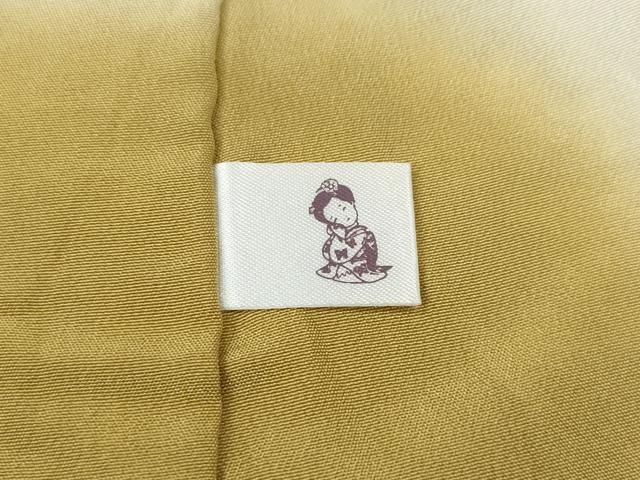 平和屋着物●上質な小紋　更紗花鳥間道　黒地　正絹　逸品　CABJ6478ut