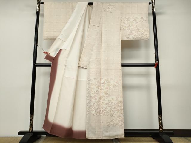 平和屋着物●訪問着　エ霞舞花文　正絹　逸品　CABJ6479ut