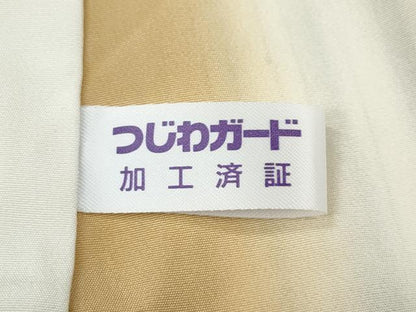 平和屋着物●訪問着　駒刺繍　縞　吉祥文　金銀彩　正絹　逸品　CABJ6482ut