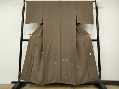 平和屋着物●本加賀友禅作家　押田正義監修　色留袖　飛鶴御所車花地紋　憲法色　正絹　逸品　CABJ6483ut