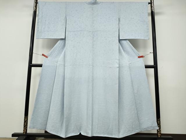 平和屋着物●上質な色無地　草花地紋　淡藤色　正絹　逸品　CABJ6484ut