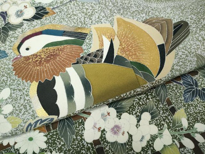 平和屋着物●豪華黒留袖　作家物　鴛鴦花文　暈し染め　金彩　正絹　逸品　CABJ6486ut