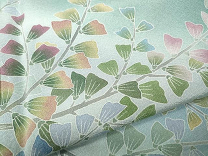 平和屋着物●訪問着　友禅　作家物　枝花文　暈し染め　正絹　逸品　CABJ6487ut