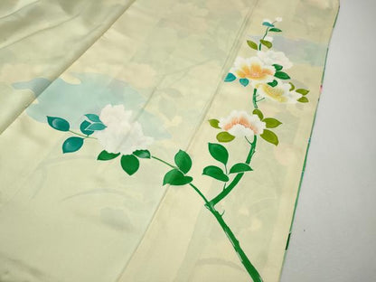 平和屋着物●豪華振袖　駒刺繍　枝花文　暈し染め　金彩　正絹　逸品　CABJ6488ut