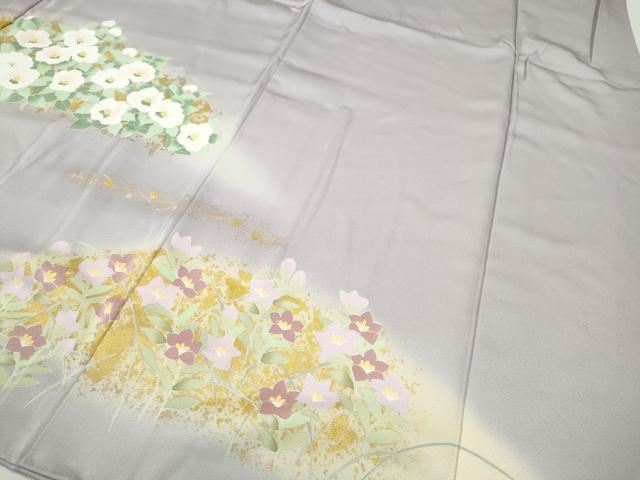 平和屋着物●訪問着　草花文　金彩　三越扱い　正絹　逸品　CABJ6493ut