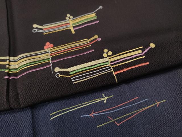 平和屋着物●訪問着　駒刺繍　吉祥花文　暈し染め　金彩　正絹　逸品　CABJ6496ut