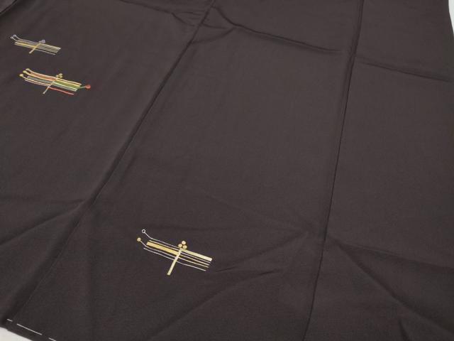 平和屋着物●訪問着　駒刺繍　吉祥花文　暈し染め　金彩　正絹　逸品　CABJ6496ut