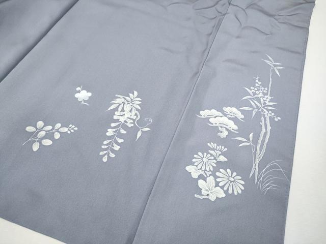 平和屋着物●伝統工芸作家　狩野嘉一郎　小紋　源氏香花文　暈し染め　正絹　逸品　未使用　CABJ6505ut