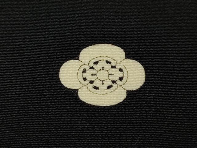 平和屋着物●本加賀友禅作家　直江良三　黒留袖　草花文　正絹　逸品　CABJ6507ut