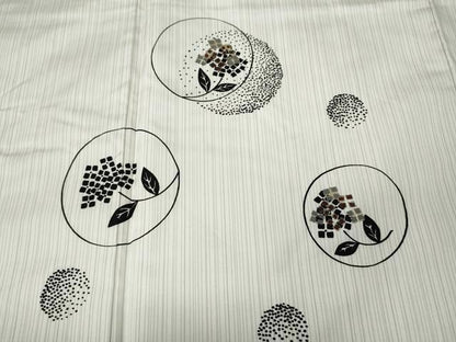 平和屋着物●訪問着　本場縞大島紬　花丸文　金彩　正絹　逸品　CABJ6508ut