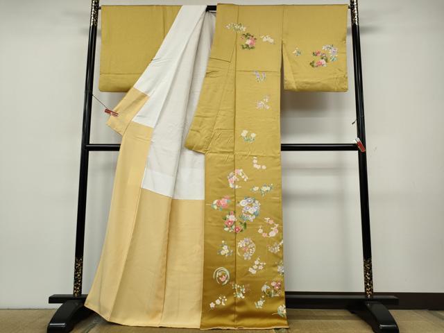 平和屋着物●訪問着　草花丸文　正絹　逸品　CABJ6510ut