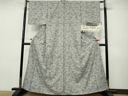平和屋着物●大島紬　笹文　証紙付き　正絹　逸品　CABJ6514ut